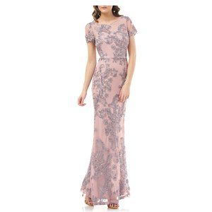JS Collections Soutache Embroidered Mermaid Gown NWT